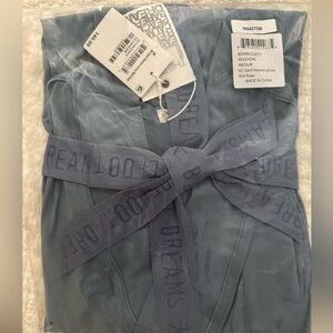 Barefoot Dreams Sea Blue Midi Robe Malibu Jersey Knit